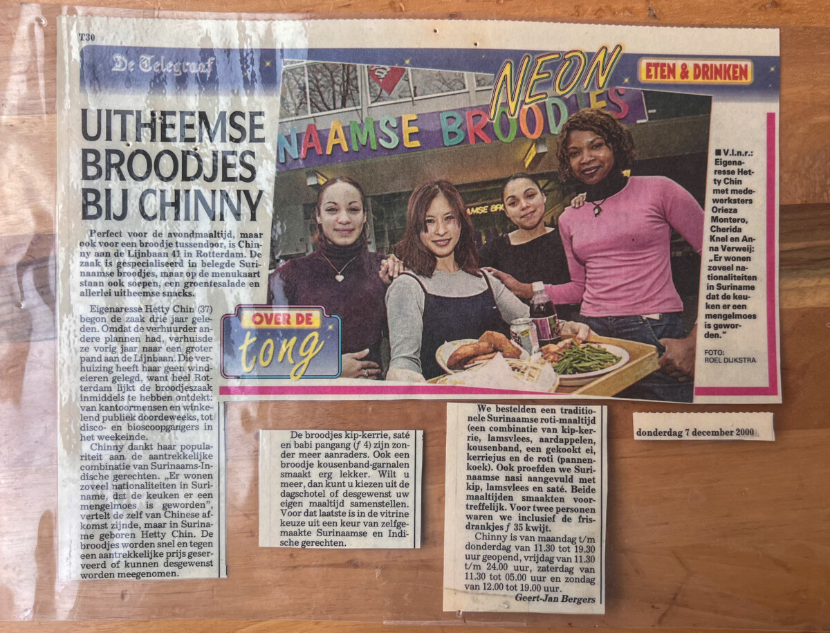 Hetty Chin in de krant