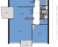 Type DSP City House Floorplan plattegrond blauw